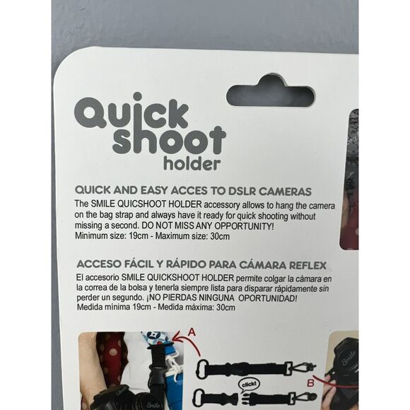 New Camera Strap Quick Shoot Holder Blue SMILE Camera Bag - Picture 5 of 5
